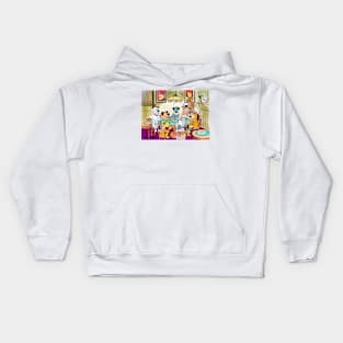 Dogs Playing Poker (Animation Edition) Kids Hoodie